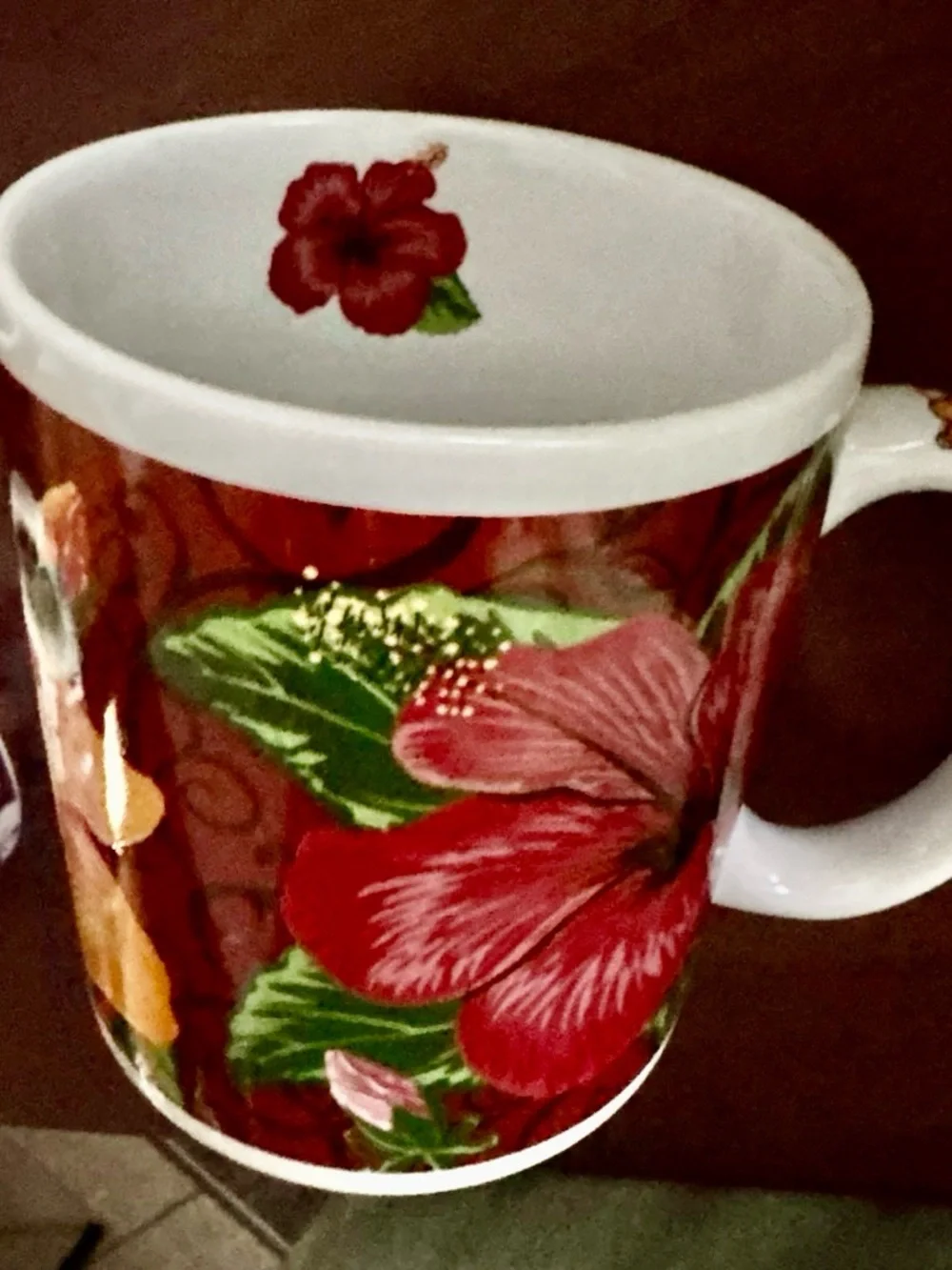 Starbucks Hawaiian Floral Collection Ceramic Mugs - Blue, Red, Purple, Green